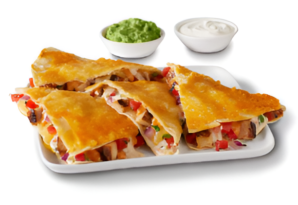 Smoky Chicken Cheese-Crusted Quesadilla